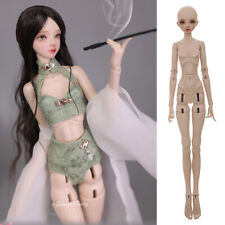 1/4 BJD Doll Sexy Girl Resin Ball Jointed Body Face up Eyes Wig Clothes Full Set