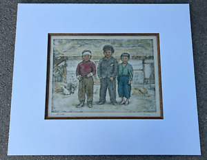WILLY SEILER "Homeless"  Korean Edition;62/110. Hand-Colored Etching, Signed