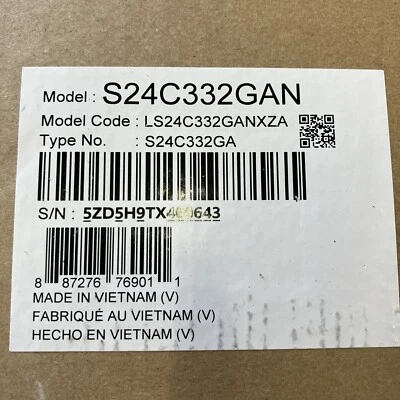 SAMSUNG S24C332GAN 24" FHD 1920x1080 100Hz LCD IPS Monitor - Image 1 of 2