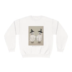Halloween Ghost Ghouls Crewneck Sweatshirt - Picture 1 of 13