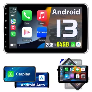 DAB+ 4+64GB Android 13 Carplay Autoradio GPS Navi 1 DIN 360° Drehbar Bildschirm - Bild 1 von 14
