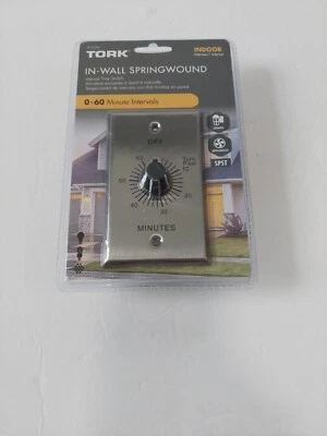 Tork In-Wall Interval Timer Switch, Range 0-60 Minutes SpringWound RFF60M Indoor - Image 1 of 3