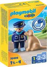 PLAYMOBIL 1.2.3 70408 Police Officer with Dog, for Children Ages 1.5 - 4
