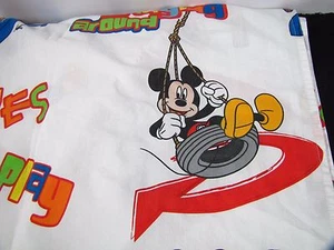 Mickey Mouse Clubhouse Twin Top Flat Sheet Donald Duck Goofy Cotton Blend Smiles - Picture 1 of 4