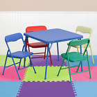 Flash Furniture Mindy Kids 5-Piece Folding Square Table and Chairs Set for Dayca