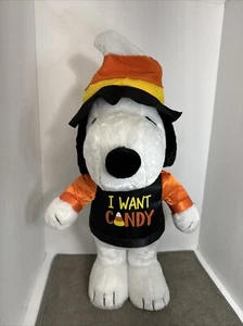 DanDee Peanuts Big Snoopy "I Want Candy" 22" Halloween Door Greeter Plush NWT - Picture 1 of 12