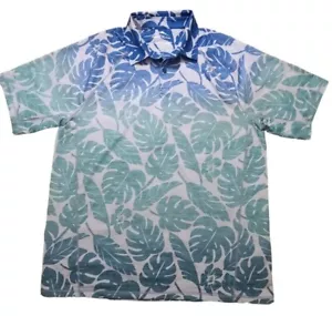 Tommy Bahama Men's Large Island Zone Blue & Green UPF 30 Polo Shirt - Picture 1 of 17