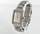 Piękny damski zegarek Fossil koperta i opaska w kolorze srebrnym z kryształowym akcentem ramka B-O