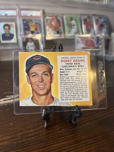 1953 Bobby Adams REDMAN Baseball Card #2 NL,Reds, No Tab, Read