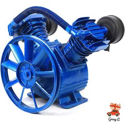 Bomba compresora de aire de repuesto de una sola etapa estilo V doble cilindro 3 HP 2 pistones Foto 1 de 4