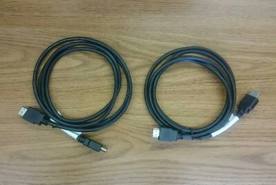 NEW- Set of two, 5 foot HDMI cables for Switch, Wii U, Xbox, PlayStation, PC, TV - Image 1 of 3