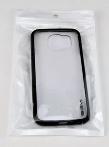 Totalmente Nuevo Cristal Transparente SGM Galaxy S6 Estuche Negro Amortiguador Parachoques Envío EE. UU. - Imagen 1 de 4