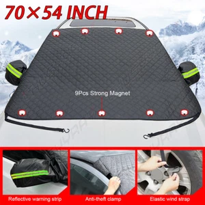 CAR Magnet Windshield Snow Protect Cover Ice Frost Sun Shield Car Protector - Picture 1 of 12