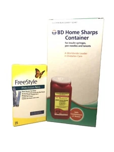 Freestyle Precision Neo Blutzuckerteststreifen 25 Ct O7/25 + scharfe Behälter - Bild 1 von 4