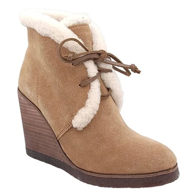Splendid Women Winter Bootie Catalina US 6 Brown Suede Fleece Lined Wedge - Изображение 1 из 4