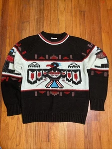 Vintage 70s Silton California Aztec Ski Retro Sweater Size Large Knit Native - Bild 1 von 8
