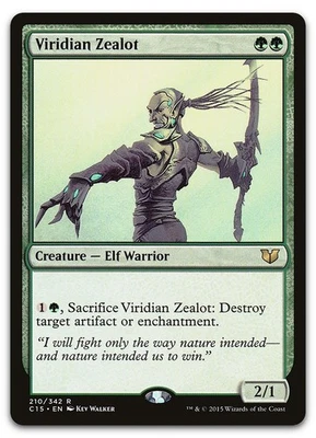 Viridian Zealot #210 (NM) Commander 2015 C15 Magic MTG - Image 1 of 2