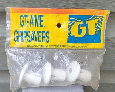 白色 GT 握把杆端对老式 BMX 带奖励加 OG 开放式包装 — 第 1/4 张图片