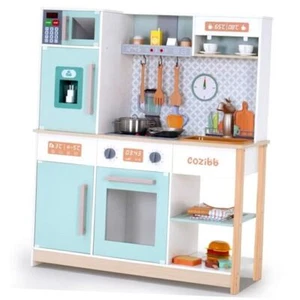 Wooden Play Kitchen for Kids Toddlers, Kitchen Playset with Stove, Oven, Sink, - Picture 1 of 7