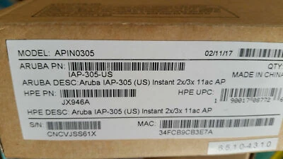 New Aruba IAP-305-US Wireless Network Access Point (We buy and sell Cisco) - Image 1 of 2