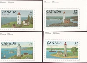 Canada 1984 Lighthouses, mint thematic postcard set of 4 sc#9 (#1032-1035) - Picture 1 of 1