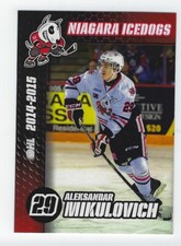 2014-15 Niagara Icedogs (OHL) Aleksandar Mikulovich 