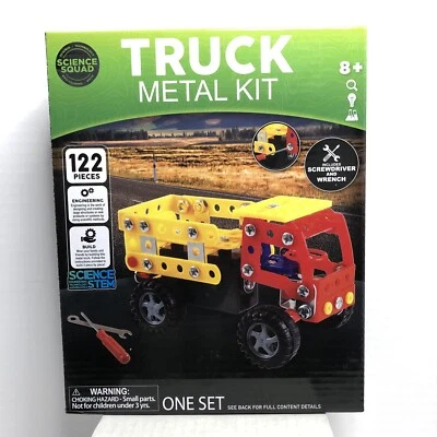 Juego de construcción de camiones de metal 122 piezas STEM edades 8+ Science Squad Foto 1 de 4