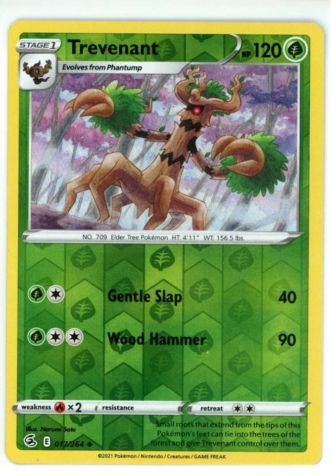 Pokemon TCG Trevenant 017/264 Swsh08: Fusion Strike Reverse Holo - Image 1 of 1