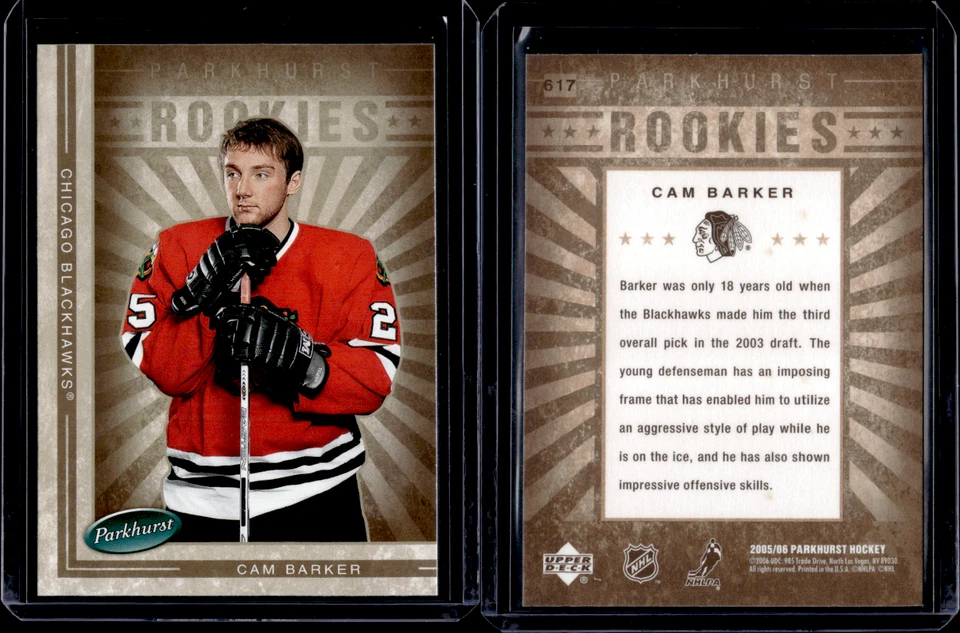 2005-06 Parkhurst Rookies #617 Cam Baker Rookie RC - Image 1 of 1