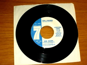 PROMO FUNK/SOUL 45 RPM - EARL GAINES - SEVENTY SEVEN 135 - "SOUL CHILDREN" - Picture 1 of 2