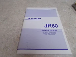 NOS OEM Suzuki Owners Manual 2002 JR80 60 Pages 99011-03462-03A - Picture 1 of 4