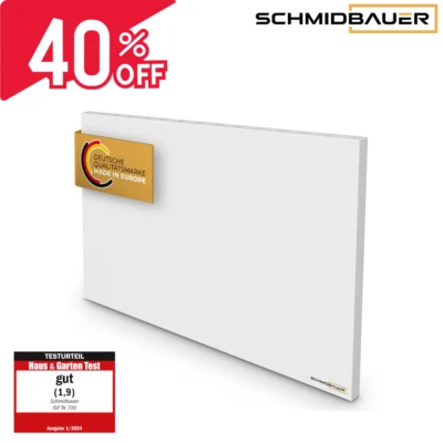 SCHMIDBAUER® Infrarotheizung Hybrid 1400W Thermostat Heizkörper Wandhalterung - Bild 1 von 4