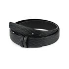 Luxury Black Leather Belt Strap For Montblanc Woven Embossed Blue 35Mm Size 36