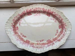 Wedgewood - BRAMBLE Pink with Shell Edge - 14" Serving Platter - Picture 1 of 2