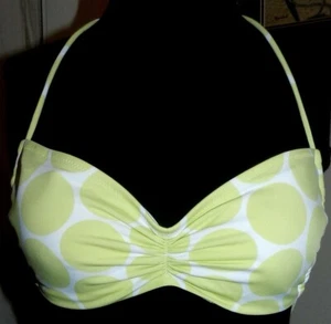 Bikini Top Convertible Green Dot Halter Victorias Secret 219169 Misses sz S New - Picture 1 of 3