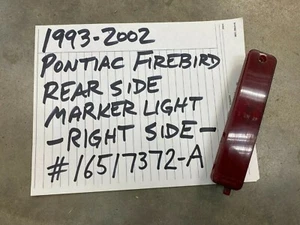 1993-2002 Pontiac Firebird RIGHT Rear Side Marker Light GM  - Picture 1 of 12