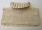 Vintage Womens Cream Knit Dickie Cawl Turtle Neck 4 Blouse Dress Jacket Clothing