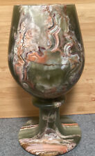 Goblet Vintage Natural Onyx Marble Stone Stemmed Wine Goblet 6” Cup Glass Drink