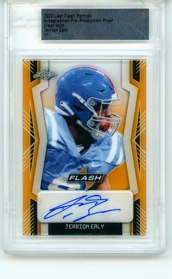 2022 LEAF FLASH PORTRAIT - JERRION EALY - CLEAR GOLD AUTO PRE-PRODUCTION 1/1 - Image 1 of 1