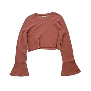 Madewell geripptes Cropped Glockenärmel Top Gr. XL - Bild 1 von 4