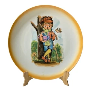 Vintage Decorative Plate Japan Made Boy Gift Action-Lobeco Style? Kawaii 26.5cm - Picture 1 of 12