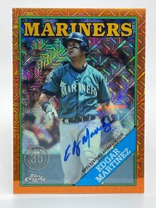 2023 Topps Update EDGAR MARTINEZ Mariners 1988 Chrome Auto Orange Refractor /25