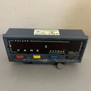 Taxi Meter Pulsar VINTAGE 2010 anni 90 Nyc Tassimetro Giallo Cab Raro-Non Testato-COSÌ COM'È - Foto 1 di 18