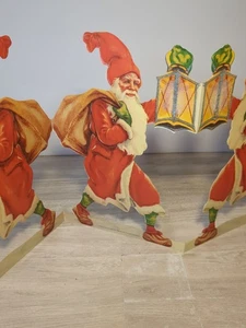 Vintage SANTA CLAUS Merrimack 1979 Die-Cut Christmas Ornaments 2 Sided Fold Out - Bild 1 von 6