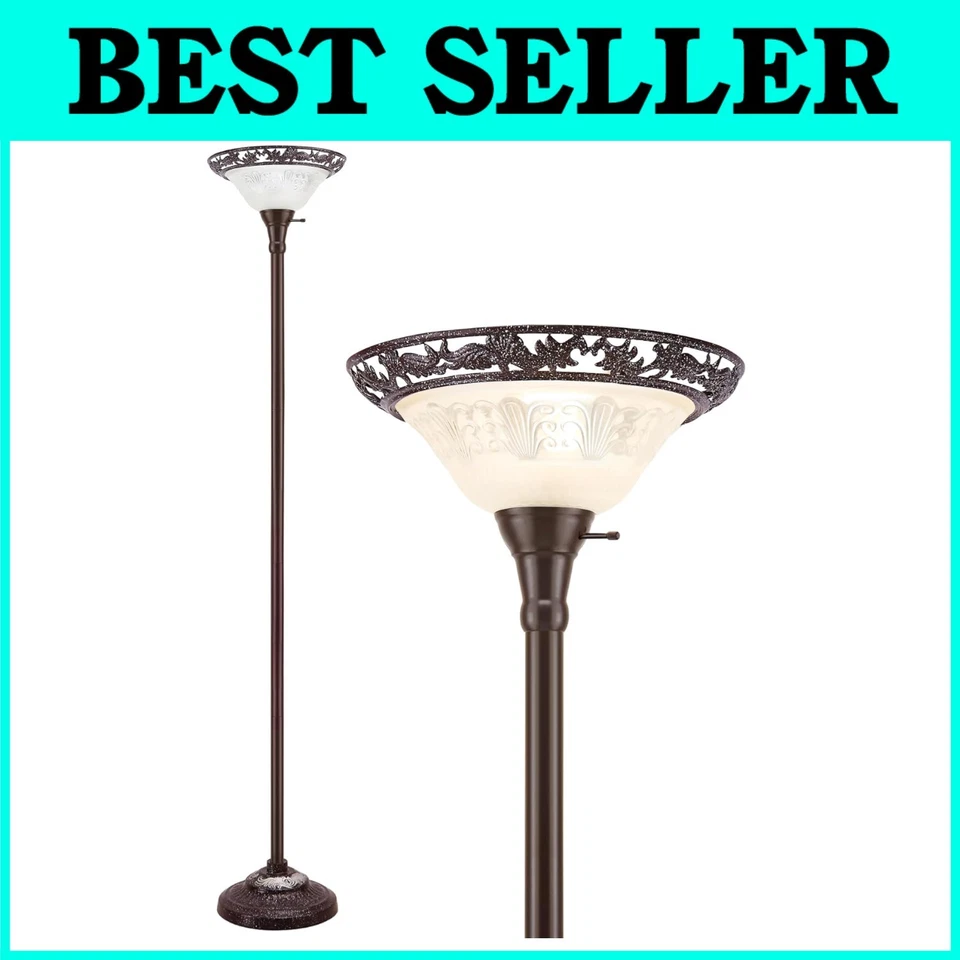 Lámpara de pie antorcha victoriana - Luz de lectura estilo antiguo Foto 1 de 4