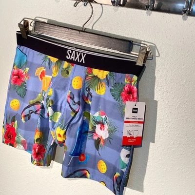 Calzoncillos boxer de malla transpirable SAXX VOLT talla L | Pickleball a rayas azules Foto 1 de 4