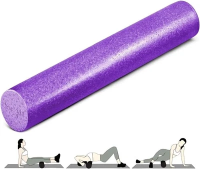 "36"" Soft-Density Round Foam Roller for Balance Strengthening Flexibility, Blac - Image 1 of 4