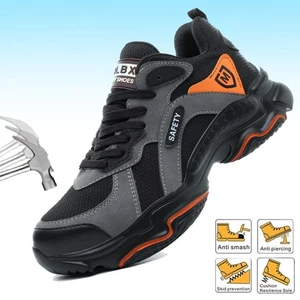 Botas De Trabajo Para Hombre Mens Boots Steel Toe Shoes Work Boots Hiking Boots - Picture 1 of 30