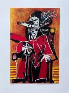 Pablo Picasso MUSKETEER Estate Signed & Numbered Giclee Art 26" x 20" - Picture 1 of 8