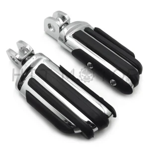 Footpeg footrest Chrome Rubber Pilot For Kawasaki '00-'12 Ninja 250R '03-'16 Z10 - Picture 1 of 4